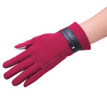 Screen Gloves Cotton Warm PU Bow Cute Kroean Style Elegant Gloves Winter Outdoor Gloves Handschoenen Winter Dames#E823