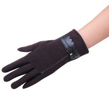 Screen Gloves Cotton Warm PU Bow Cute Kroean Style Elegant Gloves Winter Outdoor Gloves Handschoenen Winter Dames#E823