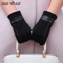 Screen Gloves Cotton Warm PU Bow Cute Kroean Style Elegant Gloves Winter Outdoor Gloves Handschoenen Winter Dames#E823