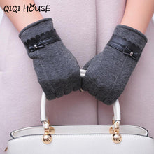 Screen Gloves Cotton Warm PU Bow Cute Kroean Style Elegant Gloves Winter Outdoor Gloves Handschoenen Winter Dames#E823