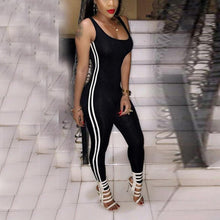 Sexy Black Jumpsuits Backless Sexy Condole belt Sleeveless Bandage Jumpsuit Skinny Full Length Pants Elegant Jumpsuit #3546