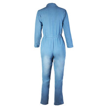 Sexy Denim Jumpsuit Long Sleeve Deep V-Neck Bandage Casual Jumpsuits Woman Rompers Womens Jumpsuit Summer#C805