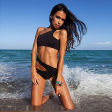 Sexy Jumpsuit Women Swimsuit Irregular Single Shoulder Bikini Bandage Push-Up Beach Wear#B6231