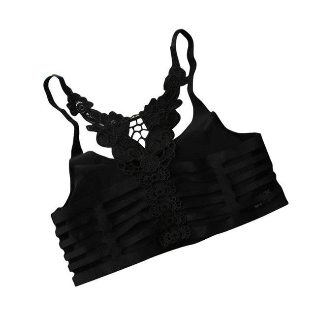Sexy Lingerie Hot Hollow Out Crochet Crop Top Floral Bustier Tank Tops Ondergoed Dames#C923