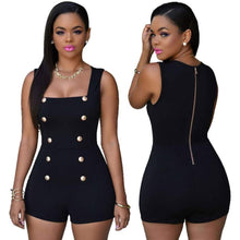 Sexy Rompers Double Button Zipper Back Elegant Bodycon Jumpsuit Women Short Pants Sexy Paysuit Monos Largos De Mujer#3546