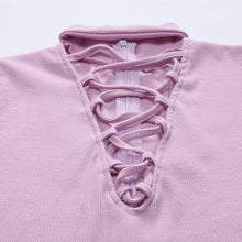 Sexy Rompers For Women Cross Bandage Bodysuit Long Sleeve Halter V-neck Sexy One Piece Outfits #A11