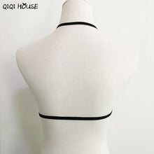 Sexy Top Lace Cross Bandage Hollow Out Translucent Underwear Top Crochet Halter Tops Regatas Feminina#B922