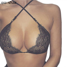 Sexy Top Lace Cross Bandage Hollow Out Translucent Underwear Top Crochet Halter Tops Regatas Feminina#B922