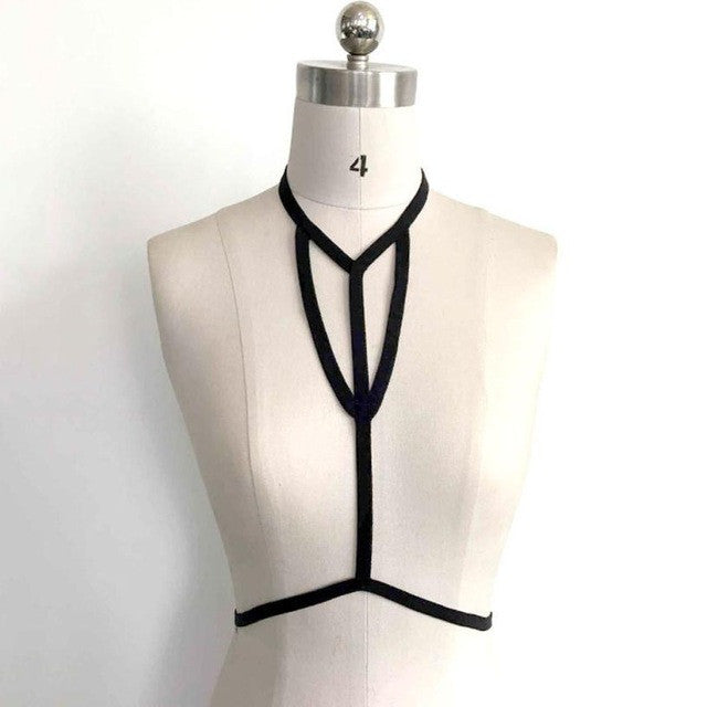 Sexy Women Bandage Crop Tops Alluring Elastic sexy Strappy Polyester sexy charming Hollow Out Bra Bustier Cropped #03