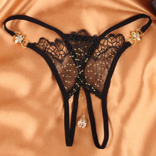 Sexy Women G-String Black Red Polyster Lace Open Crotch Underwear Women Thongs Lady Panties Underpanties Ladies #1215
