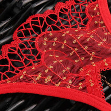 Sexy Women G-String Black Red Polyster Lace Open Crotch Underwear Women Thongs Lady Panties Underpanties Ladies #1215
