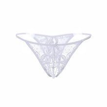 Sexy Womens Briefs Lace Open Crotch Panties For Women Lace Hollow Out Pearls Open Crotch Thongs G-string Ladies Erotic Underwear