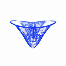 Sexy Womens Briefs Lace Open Crotch Panties For Women Lace Hollow Out Pearls Open Crotch Thongs G-string Ladies Erotic Underwear