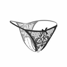 Sexy Womens Briefs Lace Open Crotch Panties For Women Lace Hollow Out Pearls Open Crotch Thongs G-string Ladies Erotic Underwear