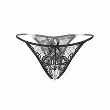 Sexy Womens Briefs Lace Open Crotch Panties For Women Lace Hollow Out Pearls Open Crotch Thongs G-string Ladies Erotic Underwear