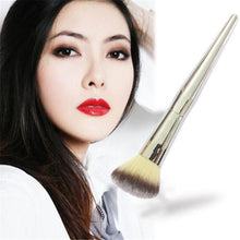Silver Color Makeup Cosmetic Brushes Kabuki Face Blush Brush Powder Foundation Tool maquiagem profissional completa Anne