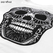 Skull Printing Top Women Loose Sexy Women Long Sleeve Casual Blouse Pullovers Autumn Basic Top Camisas Femininas 2016#C928