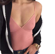 Sleeveless Tank Top For Women Cotton Blend Sexy V Neck Solid Crop Tops Cami Tank Tops Female Summer Style #25