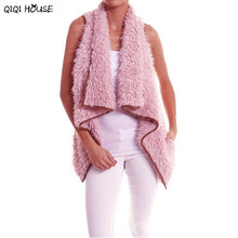 Sleeveless Women Coats Irregular Soft Artificial Lambswool Hem Casual Warm Autumn Wintwe Camperas Mujer#C930