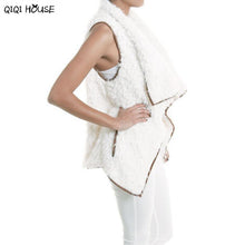 Sleeveless Women Coats Irregular Soft Artificial Lambswool Hem Casual Warm Autumn Wintwe Camperas Mujer#C930