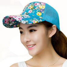Snapback 2016 Women Caps Floral Print 5 Colors Summer Spring Sun Hat Women Adjustable Mesh Baseball Cap Women Girls Gorras YD10