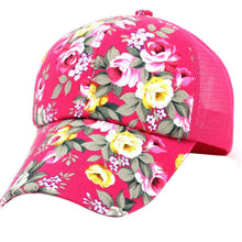Snapback 2016 Women Caps Floral Print 5 Colors Summer Spring Sun Hat Women Adjustable Mesh Baseball Cap Women Girls Gorras YD10