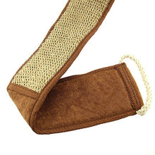 Soft Exfoliating Flax Cotton Back Strap for Bath Brush Shower Massage Spa Scrubber