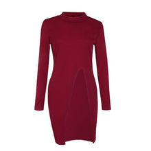 Spring Autumn Winter Women Sweater Splite Solid Warm Long Knitted Sweaters and Pullovers For Women Turtleneck Ladies Jumper #WY