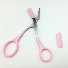 Stainless Steel Eyebrow Clip Tweezer + Eyebrow Trimmer Hair Scissors Eyelash Comb Remover Beauty Tool