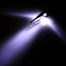 Stainless Steel Make Up Tool LED Light Eyelash Eyebrow Hair Removal Tweezer