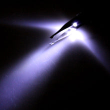 Stainless Steel Make Up Tool LED Light Eyelash Eyebrow Hair Removal Tweezer