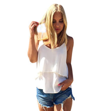 Strapless Top Chiffon Backless Solid Loose Tank Crop Tops Vest Shirt Casual Beah Summer Halter Tops#B721