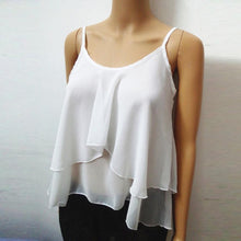 Strapless Top Chiffon Backless Solid Loose Tank Crop Tops Vest Shirt Casual Beah Summer Halter Tops#B721