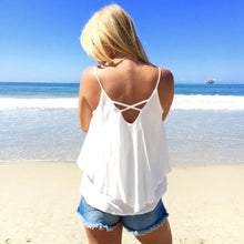 Strapless Top Chiffon Backless Solid Loose Tank Crop Tops Vest Shirt Casual Beah Summer Halter Tops#B721
