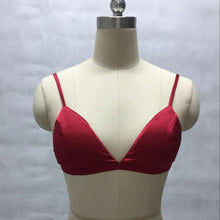 Strappy Bra Solid Pink Top Backless Triangle Sexy Bra Padded Underwear Summer Beach Bustier Bra Sleepwear#B721