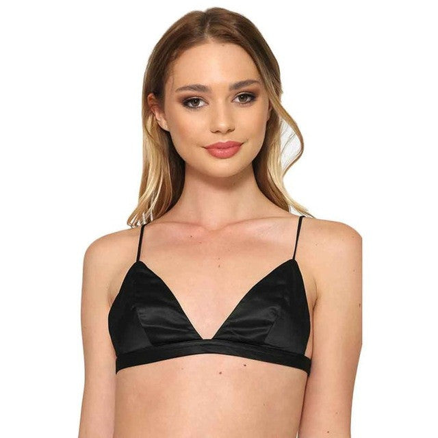 Strappy Bra Solid Pink Top Backless Triangle Sexy Bra Padded Underwear Summer Beach Bustier Bra Sleepwear#B721