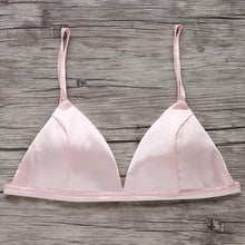 Strappy Bra Solid Pink Top Backless Triangle Sexy Bra Padded Underwear Summer Beach Bustier Bra Sleepwear#B721