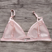 Strappy Bra Solid Pink Top Backless Triangle Sexy Bra Padded Underwear Summer Beach Bustier Bra Sleepwear#B721
