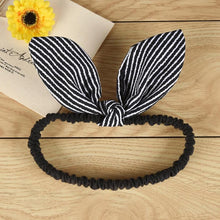 Striped Rabbit Headbands Elastic Girl Headbands Rabbit Ears Headwear Cute Korean Headdress Accessoire Cheveux#121