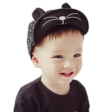 Summer 2016 Kids Snapback Caps Baby Kitten Baseball Cap Kids Cotton Blended Peaked Sun Hat For Children Casquette gorras