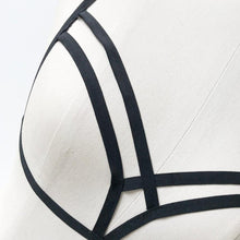 Summer 2017 Alluring Women sexy Bra Elastic Bandage Bra Strappy Hollow Out Bustier cropped feminino Black #23
