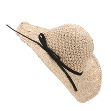 Summer 2017 Women Fashion Foldable Sun Hat Bowknot Large Brim Straw Beach Sun Hat For Women UV sombreros mujer verano #63