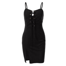 Summer 2017 Womens Dresses Bandage Sexy Bodycon Lace Up V Neck Cocktail Ladies Split Party Dresses vestidos mujer #63