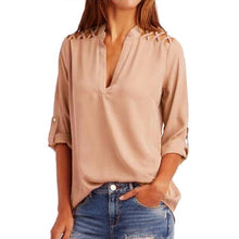 Summer Blouses Women Chiffon Tops 2017 Solid Tab-Sleeve Hollow Out BlouseShirt Tops Ladies camisetas mujer #03