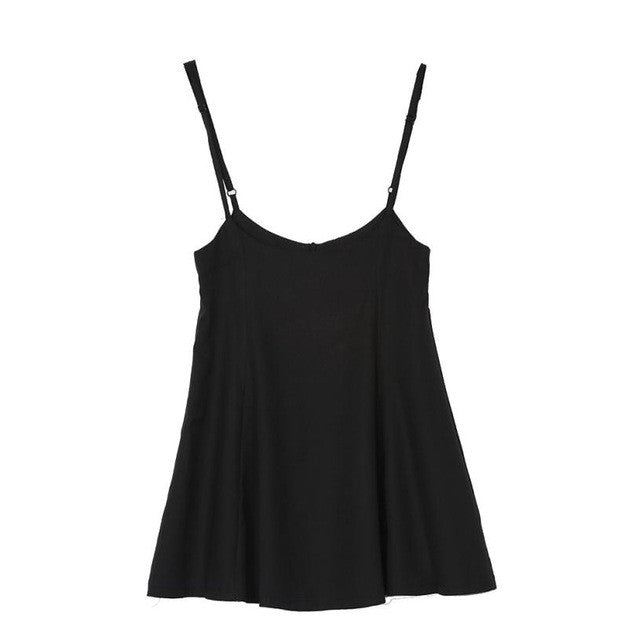 Summer Dress Sexy Black Spaghetti Strap Pleated Dress Vestidos De Verano#B711