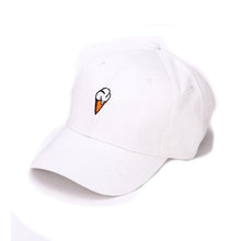 Summer Hat Women Peaked Hat HipHop Ice Cream Embroidery Snapback Caps Female Baseball Cap adjustable Pink White Black Gorras #63