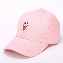 Summer Hat Women Peaked Hat HipHop Ice Cream Embroidery Snapback Caps Female Baseball Cap adjustable Pink White Black Gorras #63