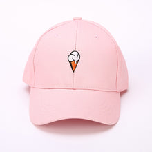 Summer Hat Women Peaked Hat HipHop Ice Cream Embroidery Snapback Caps Female Baseball Cap adjustable Pink White Black Gorras #63