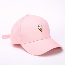 Summer Hat Women Peaked Hat HipHop Ice Cream Embroidery Snapback Caps Female Baseball Cap adjustable Pink White Black Gorras #63