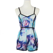 Summer Romper Printed Floral Backless Playsuits Women Sexy One Piece Outfits Rompers Womens Jumpsuit 2017#212